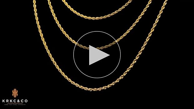 Amazon | KRKC&CO フレンチロープチェーン 幅2.5mm メンズ